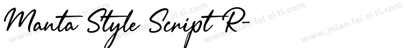 Manta Style Script R字体转换